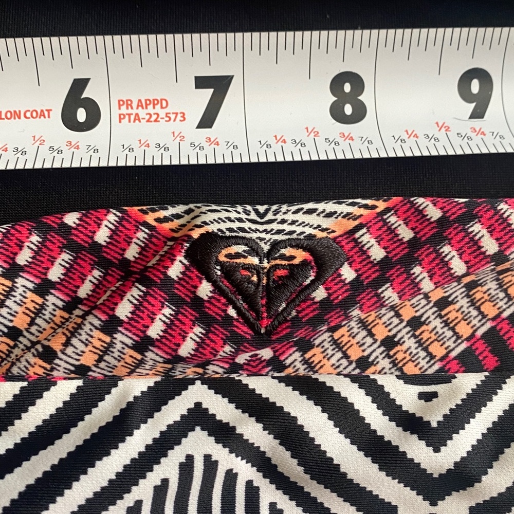 Roxy Colorful Geometric Bikini Set reversible bottom cheeky top M bottom L - Picture 3 of 4